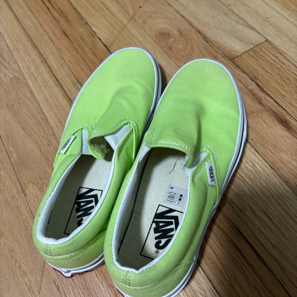 Vans Slide on Sneaker - Lime Green - Womens 7.5